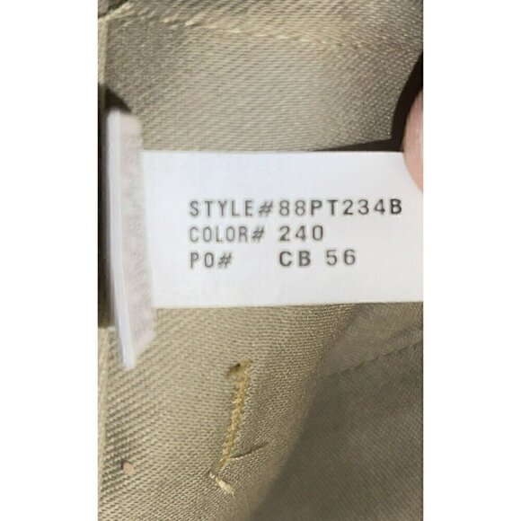 Cabelas Pants Men's Khaki Flat Front Straight Leg Chino Dress Pants Slacks 44x32 - Picture 4 of 8